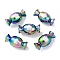 Transparent Acrylic Beads, Gradient Color, Two Tone, Butterfly, Colorful, 9.5x20x9.5mm, Hole: 2.5mm