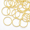 Iron Linking Rings, Textured, Nickel Free, Golden, 25x2mm, Inner Diameter: 22mm, about 390pcs/500g