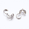 Platinum Plated Iron Bead Tips, Calotte Ends, Clamshell Knot Cover, 9x3mm, Hole: 1.5mm, about 240pcs/20g