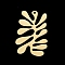 201 Stainless Steel Pendants, Laser Cut, Leaf, Golden, 35.5x24x1mm, Hole: 1.6mm