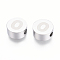 Tarnish Resistant 304 Stainless Steel Beads, Flat Round with Letter, Letter.O, 10x4.5mm, Hole: 2mm