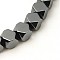 Non-magnetic Synthetic Hematite Beads Strands, Hexagon, Faceted, Black, 8x8x8mm