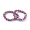 Synthetic Regalite Bead Stretch Bracelets, Round, Dyed, Old Rose, Inner Diameter: 2 inch~2-1/8 inch(5.2~5.5cm), Bead: 10mm