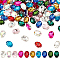 OLYCRAFT 100Pcs 10 Colors Red Oval Glass Sewing Rhinestone 1mm Hole Flatback Sewing Claw Crystal Rhinestones Sewing Crystal Rhinestone for Shoes Clothes Wedding Dress Handbags Jewelry Making