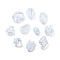 Transparent Acrylic Beads, Mixed Shapes, Light Steel Blue, 10~18x11~28.5x4.5~12mm, Hole: 1.6~2.5mm, 683pcs/500g