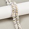 Natural Howlite Beads Strands, Faceted, Disc, Heishi Beads, with Seed Beads, 8x2.5~4.5mm, Hole: 1mm, about 74~75pcs/strand, 15.47~15.55''(39.3~39.5cm)