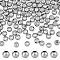 100Pcs 303 Stainless Steel Beads, Textured, Rondelle, Stainless Steel Color, 5x4.5mm, Hole: 1.5mm