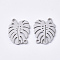 Tarnish Resistant 201 Stainless Steel Links connectors, Leaf, Stainless Steel Color, 16.5x13x1mm, Hole: 1.4mm