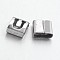 Tarnish Resistant Letter Style 201 Stainless Steel Square Slide Charms, Letter.U, 9x8x4mm, Hole: 8x3mm