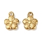 304 Stainless Steel Charms, Golden, Flower, 10.5x8.5x2.5mm, Hole: 1.4mm