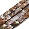 Natural Sea Shell Beads Strands, Rectangle, 12x8x2.5mm, Hole: 0.7mm, about 33pcs/strand, 15.91''(40.4cm)