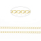 Brass Twisted Chains, Curb Chains, Soldered, with Spool, Oval, Lead Free & Nickel Free & Cadmium Free, Golden, 5x4x0.5mm, about 92m/roll