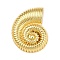 Brass Pendants, Conch Shape Charms, Rack Plating, Cadmium Free & Lead Free, Long-Lasting Plated, Real 18K Gold Plated, 27x21x7.5mm, Hole: 4.5x2.5mm