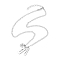 Valentine's Day Alloy and 201 Stainless Steel Word Love Pendant Necklaces, Brass Cable Chains, Antique Silver, 18.39 inch(46.7cm)