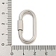Подвески-карабинчики с винтовым замком из нержавеющей стали 304 STAS-C092-09B-P-3
