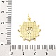 Латунные микро проложить кубического циркония подвески KK-D325-61G-02-3