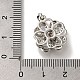 Подвеска из латуни с микропаве из кубического циркония KK-H485-40P-01-3