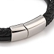 Плетеные браслеты из микрофибры и кожи BJEW-B096-02B-3