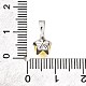 Латунные микро проложить кубического циркония подвески KK-D356-05B-P-3