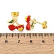 Серьги-гвоздики из вишневой латуни EJEW-H158-03G-5