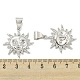 Латунные микропаве прозрачные подвески с фианитом ZIRC-P115-01P-3