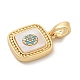Подвески из латуни с микропаве из циркония KK-M303-01G-08-2