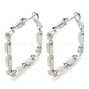 Латунные серьги обруча EJEW-K264-03P