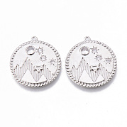 Латунные микропаве прозрачные подвески с фианитом KK-N232-174P-NF