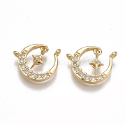 Латунные микро проложить кубического циркония подвески KK-T038-388G