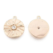 Латунные микропаве прозрачные подвески с фианитом KK-N216-557LG