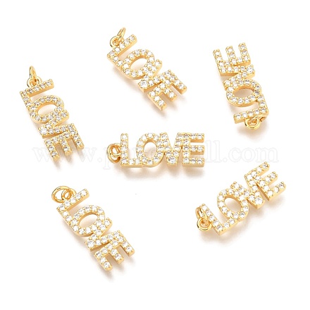 Латунные микропаве прозрачные подвески с фианитом ZIRC-O036-50G-1