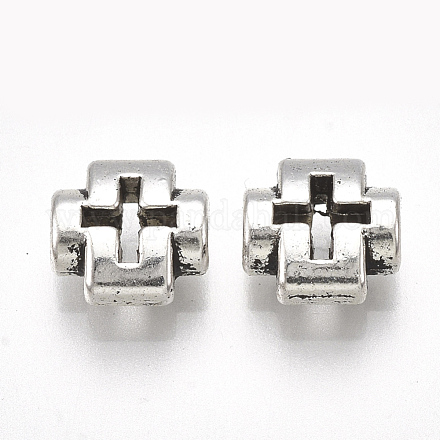 Сплавочные овальные бусины тибетского стиля  TIBE-31215-048AS-RS-1