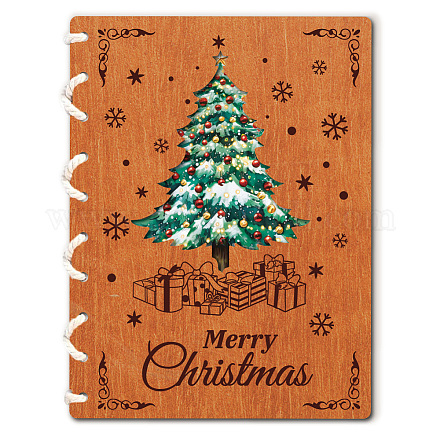 Деревянная книга с памятными открытками WOOD-WH0045-06-1