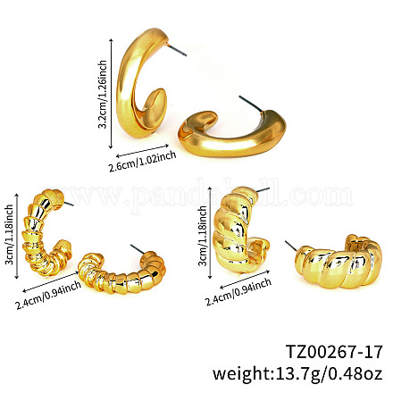 3 пара элегантных модных пластиковых сережек ZG6884-15-1