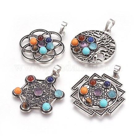 Природные и синтетические Gemstone подвески KK-F756-05-1