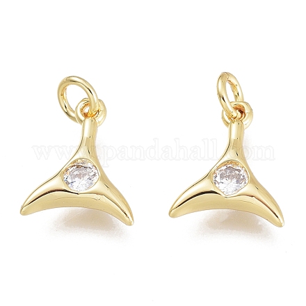 Латунные микропаве прозрачные кубические циркониевые подвески KK-M206-41G-1