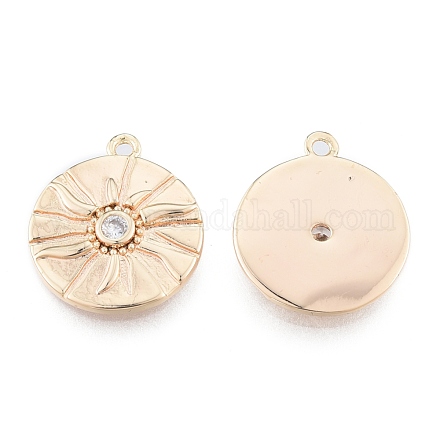 Латунные микропаве прозрачные подвески с фианитом KK-N216-557LG-1