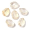 Transparent Spray Paint Glass Beads, Faceted, Nuggets, Light Khaki, 16.5x12.5x8.5mm, Hole: 1.2mm
