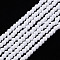 Glass Beads Strands, Faceted, Rondelle, White, 2mm, Hole: 0.5mm, about 192~194pcs/strand, 12.99~13.39 inches(33~34cm)
