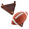 GLOBLELAND 2 Sets Wooden Ball Display Stands Ball Stand Holder Basketball Holder Stand Golf Display Stand for Basketball Football Soccer Rugby Ball