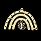 201 Stainless Steel Chandelier Component Links, Laser Cut, Leaf, Golden, 26x36.5x1mm, Hole: 1.6mm
