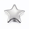 Tarnish Resistant 304 Stainless Steel Beads, No Hole/Undrilled, Hollow Star, Stainless Steel Color, 34x36x11mm