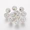 Polymer Clay Rhinestone Beads, Grade A, Round, Pave Disco Ball Beads, Crystal AB, 8x7.5mm, Hole: 1.5~1.8mm