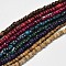 Natural Coconut Rondelle Bead Strands, Mixed Color, 4~8x2~6mm, Hole: 1mm, about 108pcs/strand, 15 inch