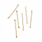 201 Stainless Steel Links Connectors, Bar Links, Golden, 25x1x1mm, Hole: 1mm