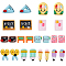 48Pcs 12 Styles Teachers' Day Opaque Resin Cabochons, Study Supplies, Ruler & Blackboard & Pencil, Mixed Shapes, Mixed Color, 13.5~25x8~22.5x5~7.5mm, 4pcs/style