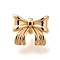 Brass Pendants, Cadmium Free & Nickel Free & Lead Free, Bowknot Charms, Real 18K Gold Plated, 10x12x7.5mm, Hole: 3.5mm