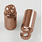Brass Cord Ends, End Caps, Nickel Free, Red Copper, 8x2.8mm, Hole: 1.5mm, 2mm inner diameter