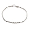 Tarnish Resistant 304 Stainless Steel Twisted Bracelet Makings, with Jump Ring, Fits for Connector Charms, Stainless Steel Color, 6-1/8 inch(15.5cm), Hole: 4.5mm