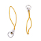 Polyester Cord Mobile Straps, with Platinum Plated Iron Findings, Gold, 5.6cm